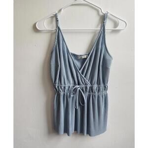 Abercrombie & Fitch Tank Top Womens Small Peplum Tie Waist Striped Summer Shirt